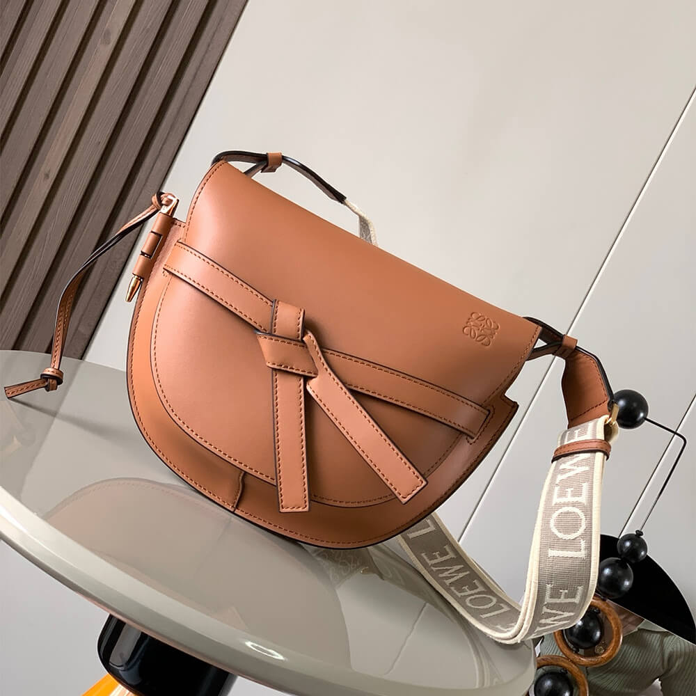 2-168.jpg Loewe Small Gate bag in soft calfskin and jacquard