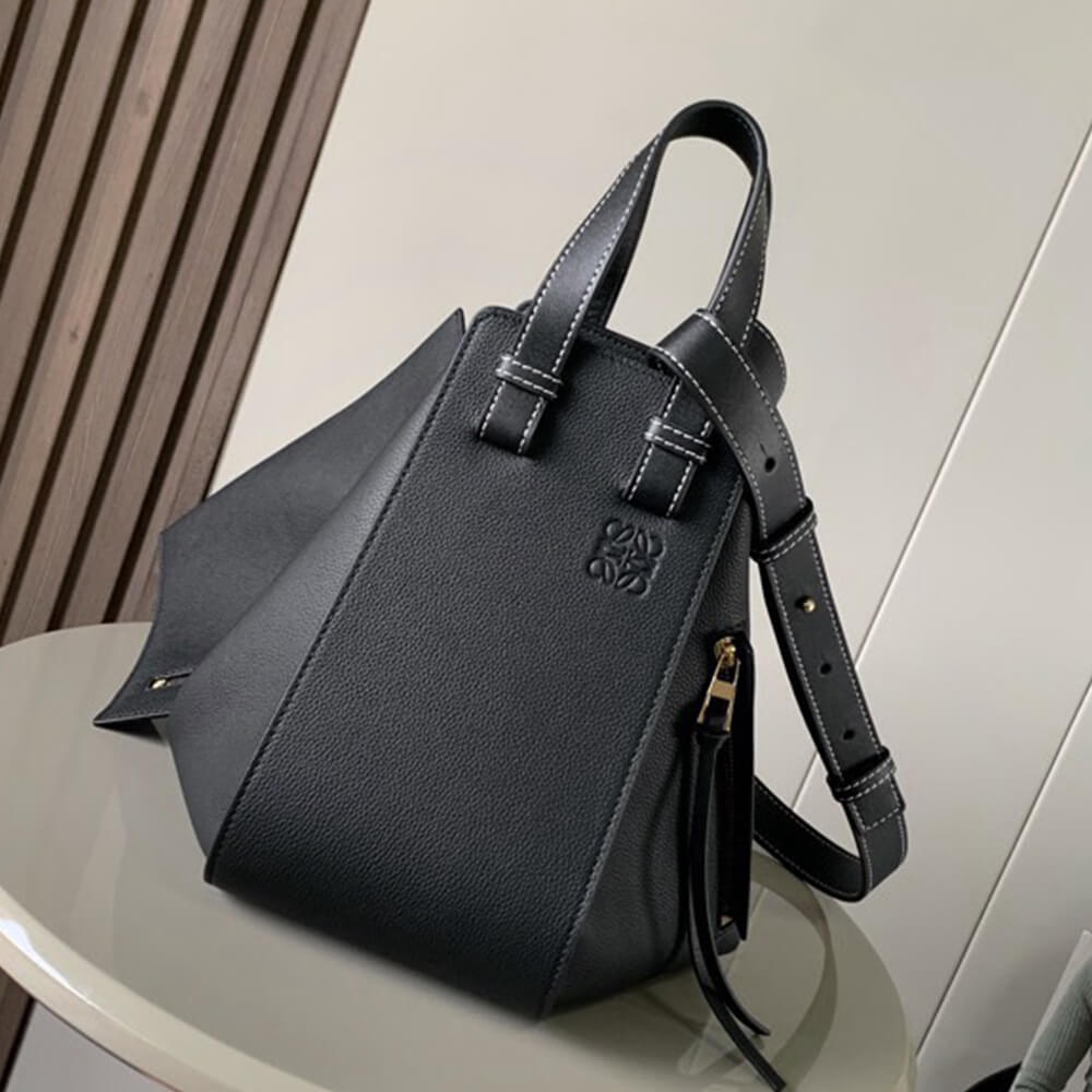2-28.jpg LOEWE Small Hammock bag in soft grained calfskin