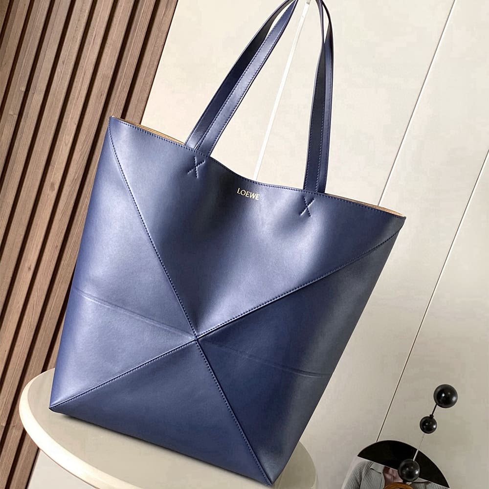 2-63.jpg LOEWE XL Puzzle Fold tote in shiny calfskin(HIGH-END GRADE)