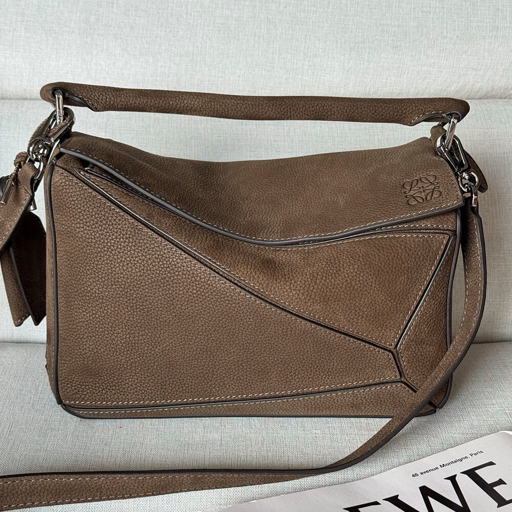2-996.jpg LOEWE Puzzle small textured-nubuck shoulder bag(TAX-FREE GRADE)