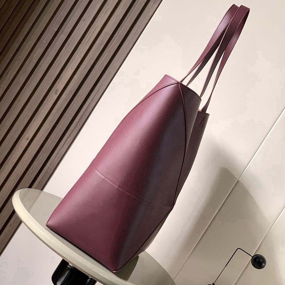 3-64.jpg LOEWE XL Puzzle Fold tote in shiny calfskin(HIGH-END GRADE)