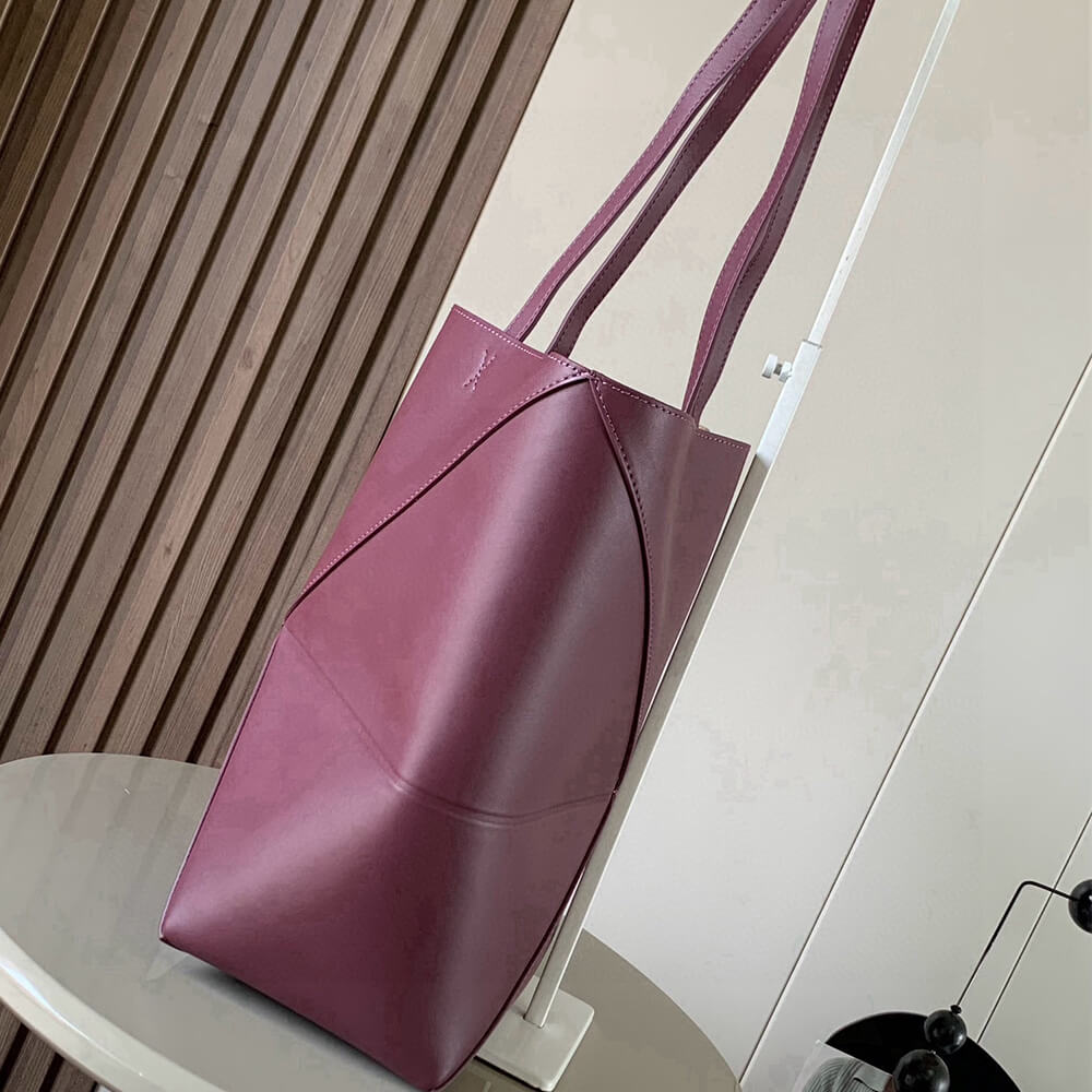 3-69.jpg LOEWE Medium Puzzle Fold tote in shiny calfskin(HIGH-END GRADE)