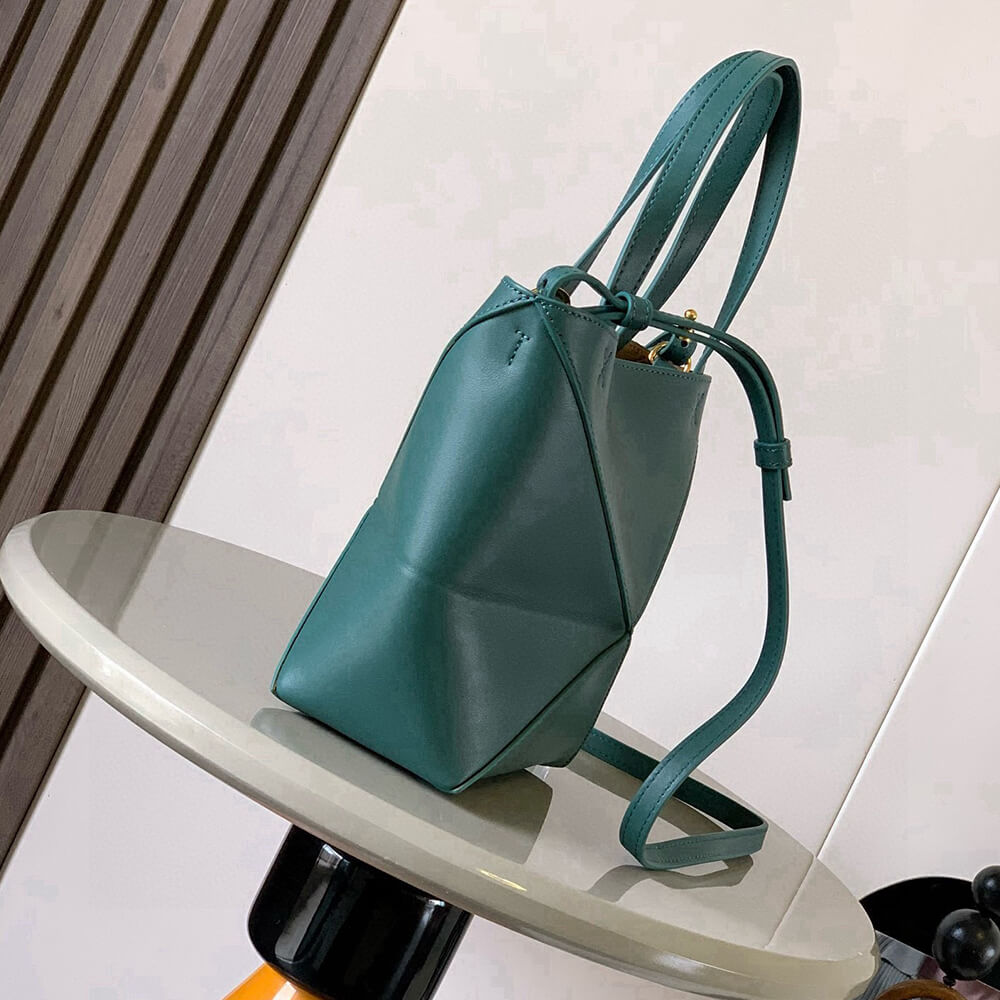 3-76.jpg LOEWE Mini Puzzle Fold tote in shiny calfskin(HIGH-END GRADE)