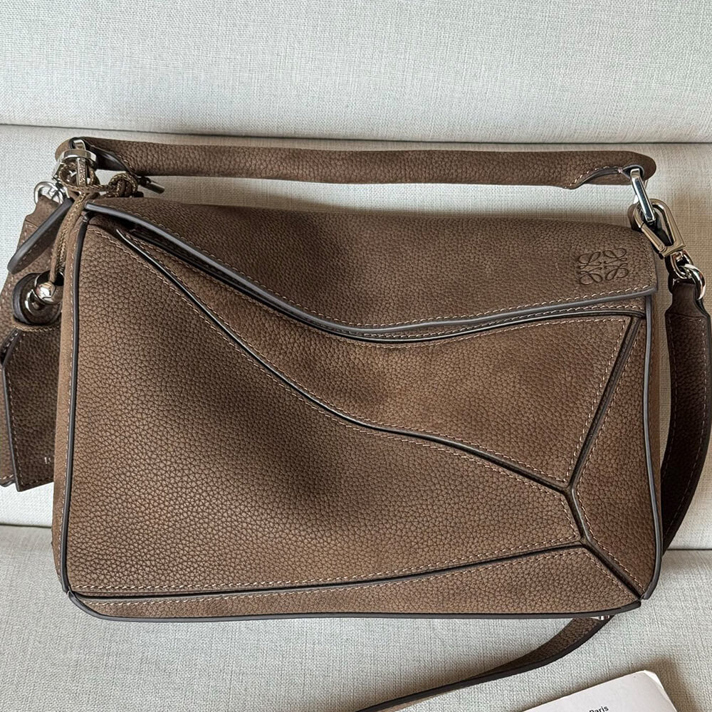 3-993.jpg LOEWE Puzzle small textured-nubuck shoulder bag(TAX-FREE GRADE)