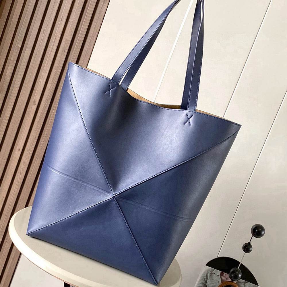 4-63.jpg LOEWE XL Puzzle Fold tote in shiny calfskin(HIGH-END GRADE)