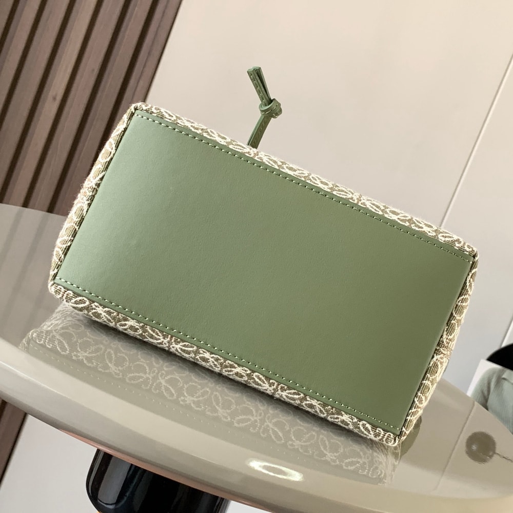 5-136.jpg LOEWE Jacquard Anagram Calfskin Small Cubi Bag(HIGH-END GRADE)