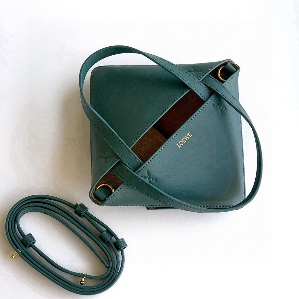 6-76.jpg LOEWE Mini Puzzle Fold tote in shiny calfskin(HIGH-END GRADE)